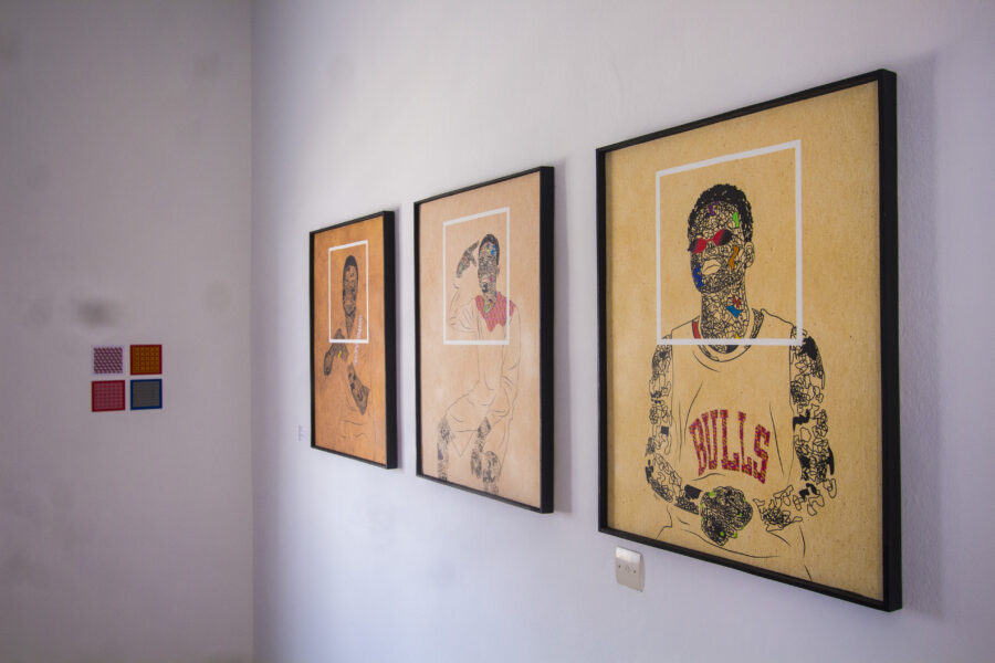 Vue de l'exposition collective « Héritages de Réel » de Joël Degbo & Frigg Toss