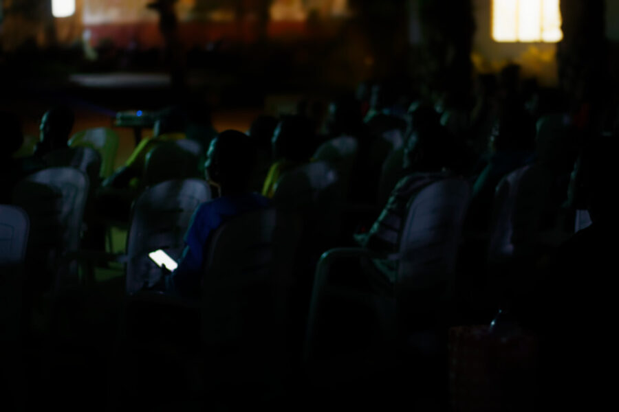 Vue de la projection du film Keteke à Wà Cinéma