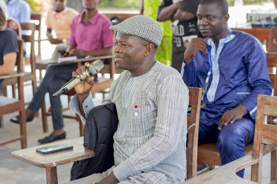 Vue de la conférence débat autour du thème : « Le secret des masques » dans le cadre de la 4è édition du Carnaval Kaleta de Cotonou