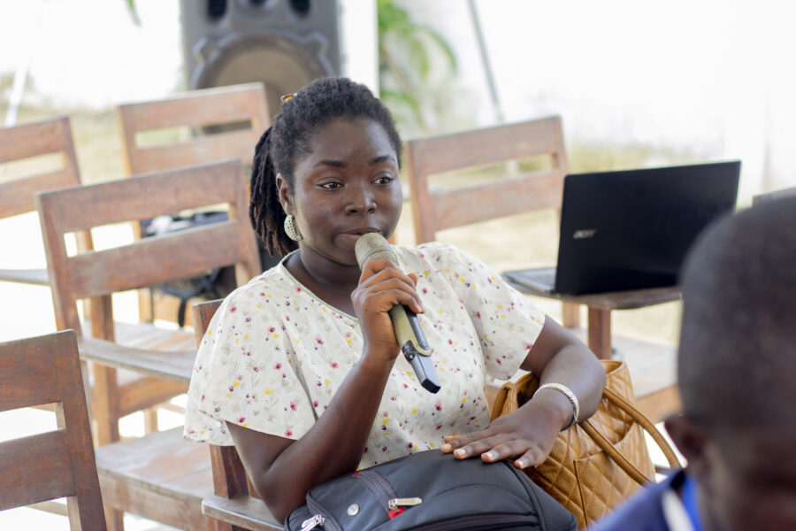 Vue de la conférence débat autour du thème : « Le secret des masques » dans le cadre de la 4è édition du Carnaval Kaleta de Cotonou