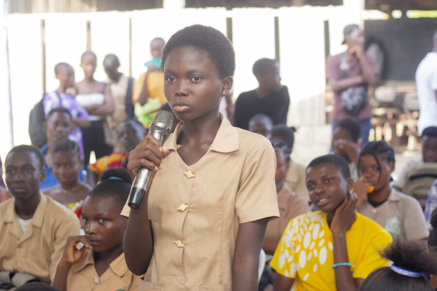 Vue du Débat littéraire avec Mahugnon Kakpo dans le cadre du programme Hors les murs de l'Espace Culturel Le Centre