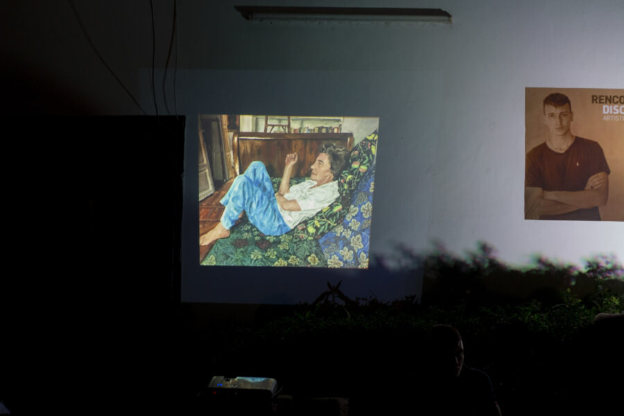 Vue de la rencontre discussion avec l'artiste visuel Antonucci Iacopo à Le Centre