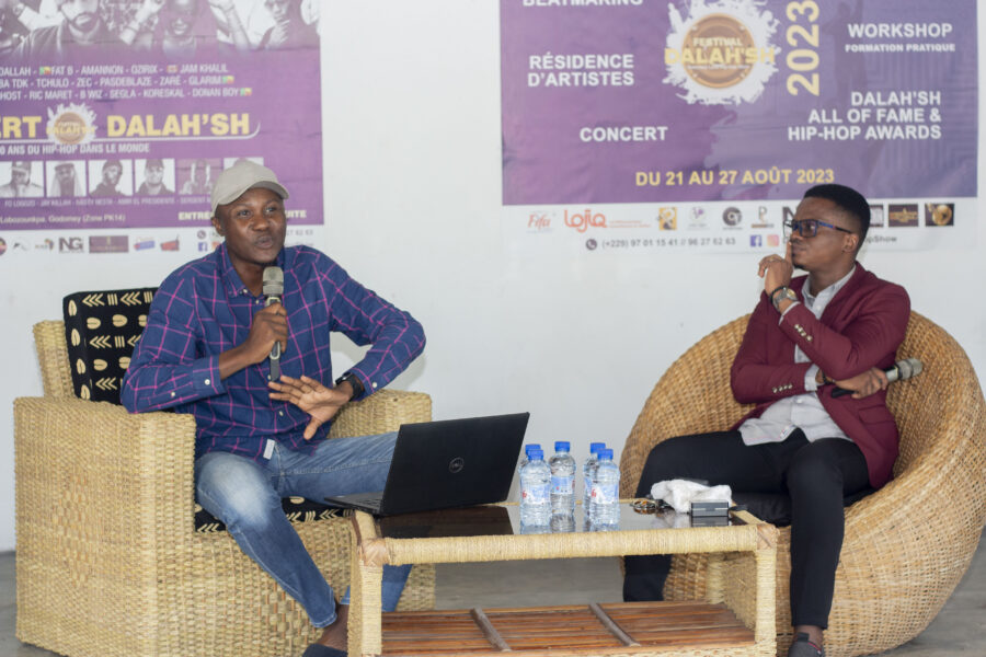 Vue de la rencontre-discussion sur l'industrie musicale africaine à l'ère du numérique dans le cadre du Dalah'sh 8 à Le Centre