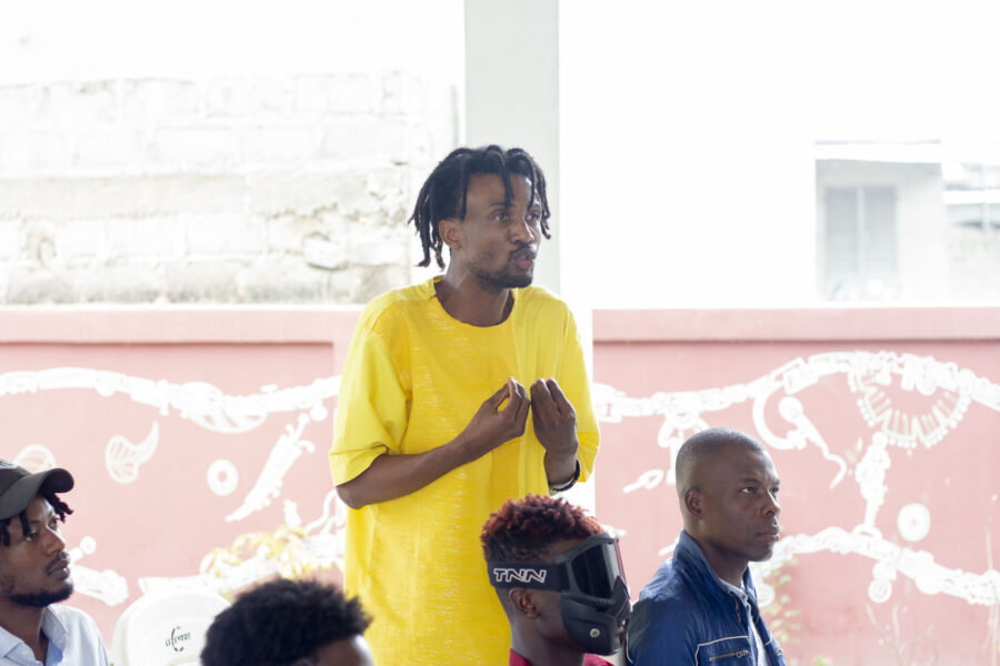 Vue de la rencontre-discussion sur la genèse du Hip-Hop au Bénin à Le Centre dans le cadre du Dalah'sh 8