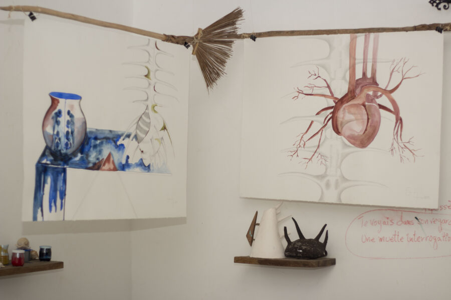 Vue du Work In Progress de l'artiste visuelle Sarah Thiriet