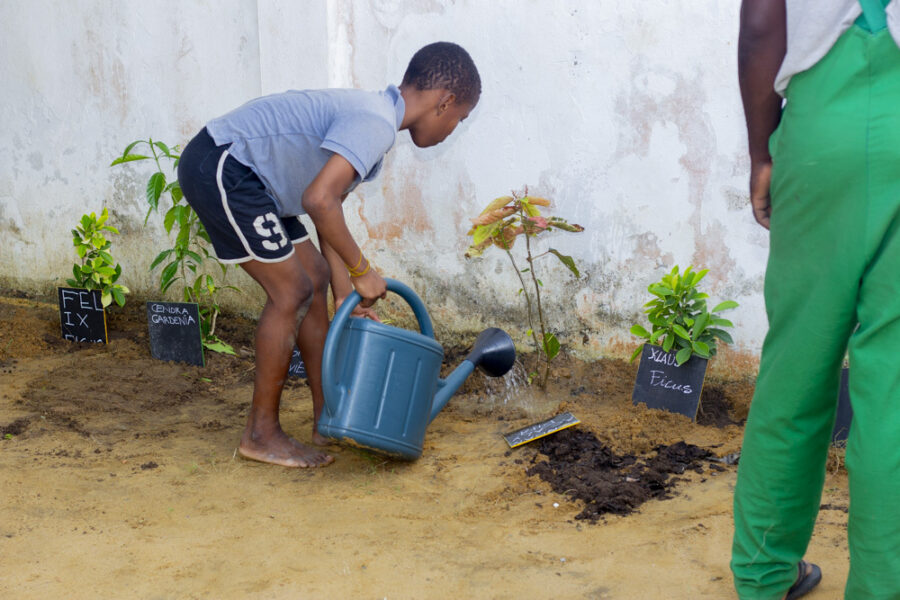 Vue de l'atelier jeune public d'initiation au jardinage
