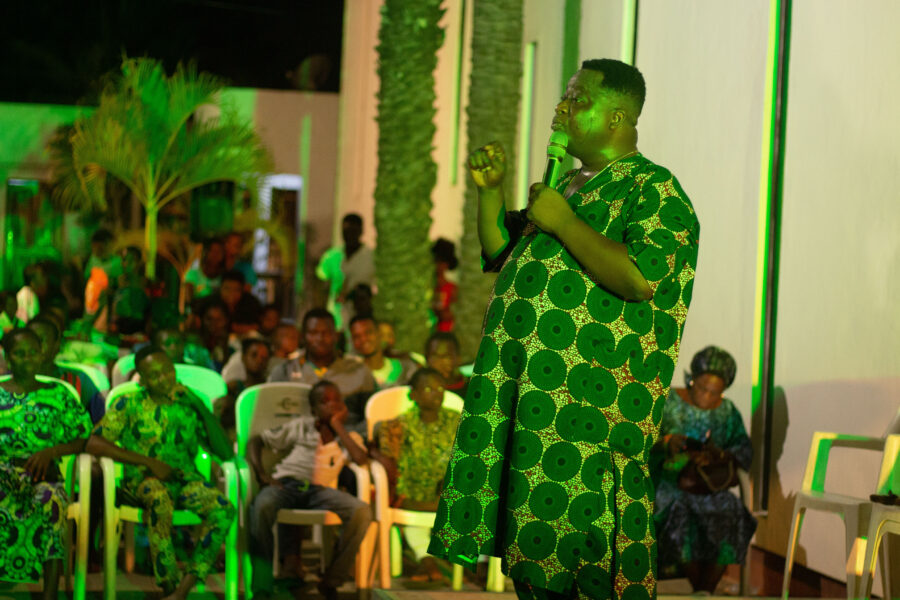 Vue de la soirée humour avec Dragomir à l'Espace Culturel Le Centre